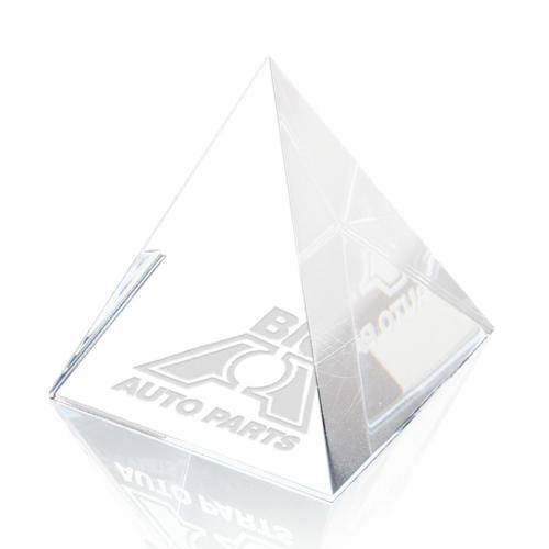 Corporate Gifts, Recognition Gifts and Desk Accessories - Paperweights - Optical Pyramid Crystal Award