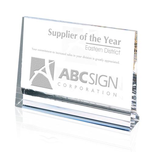 Corporate Awards - Footed Plaque (Horiz)