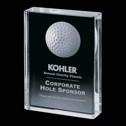 Corporate Awards - Pennington Golf Rectangle Crystal Award