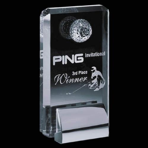 Corporate Awards - Cavalier Golf Rectangle Crystal Award