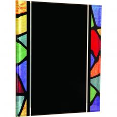 Employee Gifts - Multi Color Stained Glass Acrylic Plaque with Hanger