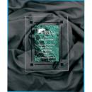 Green Marble & Clear Acrylic Rectangle Plaque with Black Border
