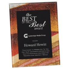 Employee Gifts - Autumn Harvest Acrylic Rectangle Plaque Award with Easel & Hanger