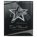 Black Apex Acrylic Rectangle Plaque with Silver Accent