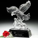Clear Optical Crystal Gladiator Award Trophy on Black Base