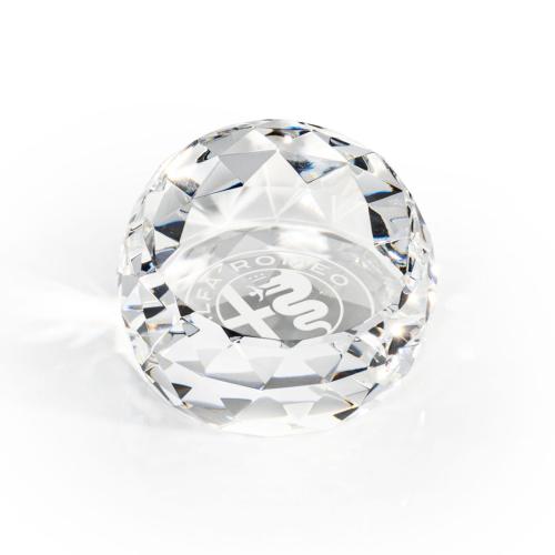 Corporate Awards - Crystal Awards - Crystal Paperweights - Driscoll Paperweight - Clear