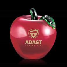 Employee Gifts - Beaufort Apple Red/Green Apples Crystal Award