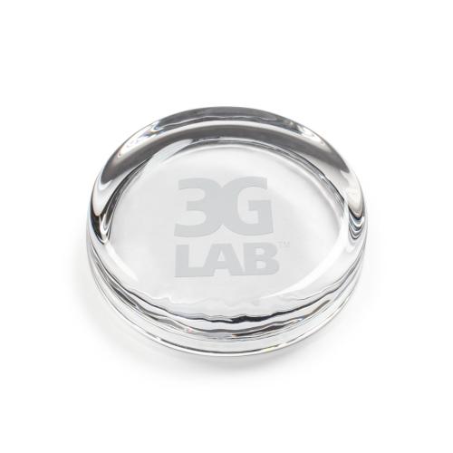 Corporate Gifts, Recognition Gifts and Desk Accessories - Paperweights - Flat Round Paperweight