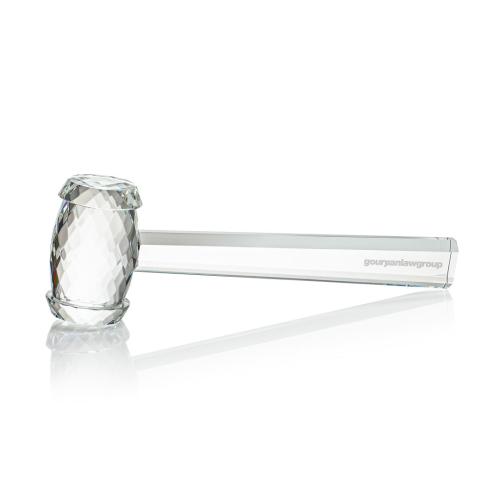 Corporate Gifts, Recognition Gifts and Desk Accessories - Paperweights - Optical Gavel Crystal Award