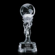 Employee Gifts - Athena Globe Spheres Crystal Award