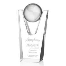 Employee Gifts - Pierce Globe Spheres Crystal Award