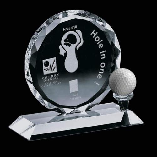 Corporate Awards - Sports Awards & Player Recognition Trophies - Golf Awards - Nashdene Golf Circle Crystal Award