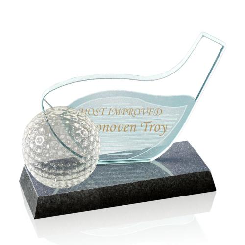 Corporate Awards - Sports Awards & Player Recognition Trophies - Golf Awards - Golf Driver & Ball Golf Award