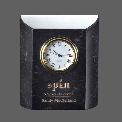 Corporate Gifts, Recognition Gifts and Desk Accessories - Clocks - Ajax - Black