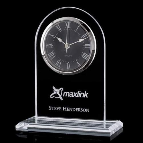 Corporate Gifts, Recognition Gifts and Desk Accessories - Clocks - Woodbine Clock - Jade 7.5