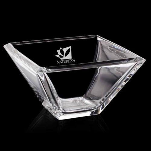 Corporate Awards - Crystal Awards - Vase and Bowl Awards - Atwood Square Bowl