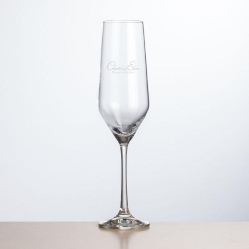 Corporate Gifts, Recognition Gifts and Desk Accessories - Etched Barware - Bengston Flute - Deep Etch