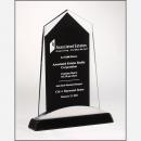 Apex Series Black & Clear Glass Award with Silver Aluminum Accents