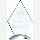 Diamond Cosmic Glass Award on Silver Chrome Arch Base