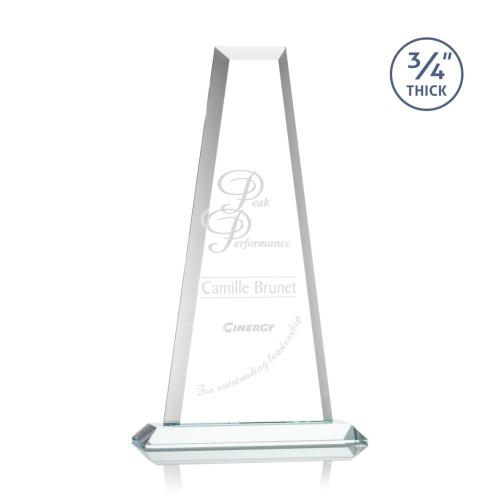 Corporate Awards - Imperial  Clear Obelisk Crystal Award