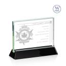 Walkerton Jade/Black (Horizontal) Rectangle Glass Award