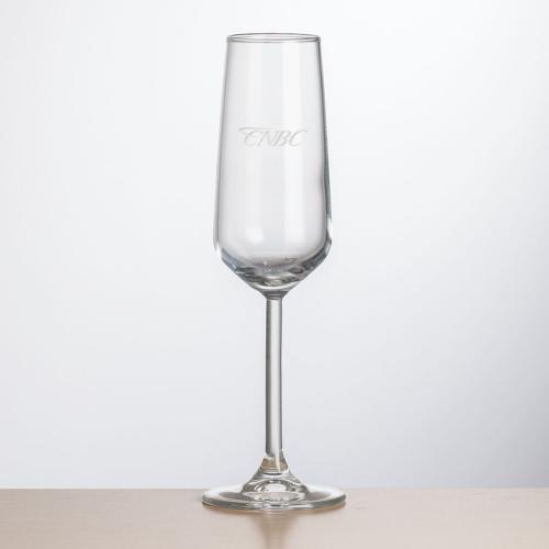 Corporate Gifts, Recognition Gifts and Desk Accessories - Etched Barware - Aerowood Flute - Deep Etch