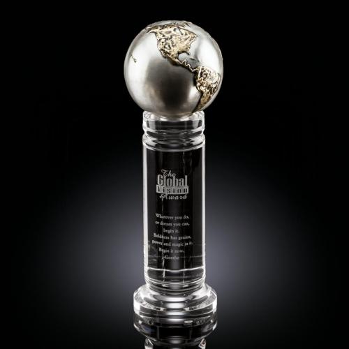 Corporate Awards - Continental Globe Spheres Metal Award