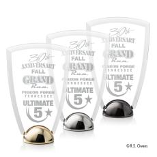 Employee Gifts - Arch Hemisphere Laser Engraved Arch & Crescent Acrylic Award