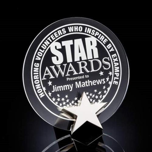 Corporate Awards - Radiance Round Star Acrylic Award