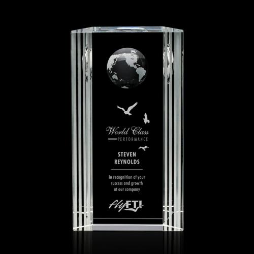 Corporate Awards - Torrington Globe Obelisk Crystal Award
