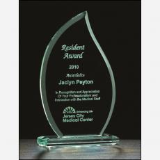 Employee Gifts - Flame Series Jade Glass Award