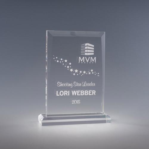 Corporate Awards - Rush Corporate Awards & Plaques - Nobility Corporate Acrylic Rectangle Award