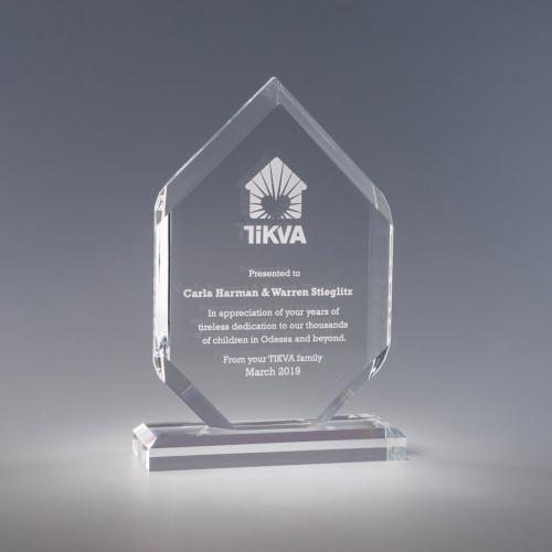 Corporate Awards - Service Awards - Clear Acrylic Elemental Heptagon Award