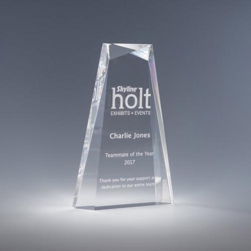 Corporate Awards - Rush Corporate Awards & Plaques - Clear Acrylic Sierra Tower Award