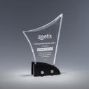 Torrent Clear Acrylic Recognition Award on Black Base