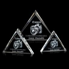 Employee Gifts - Tideswell 3D Pyramid Crystal Award