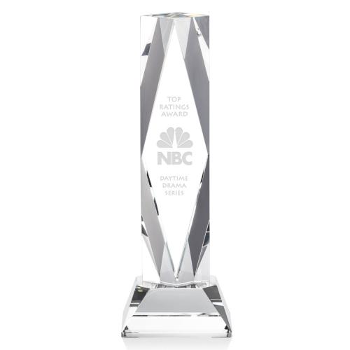 Corporate Awards - President Clear on Base Obelisk Crystal Award
