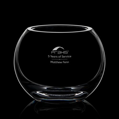 Corporate Awards - Crystal Awards - Vase and Bowl Awards - Touchet Rose Bowl