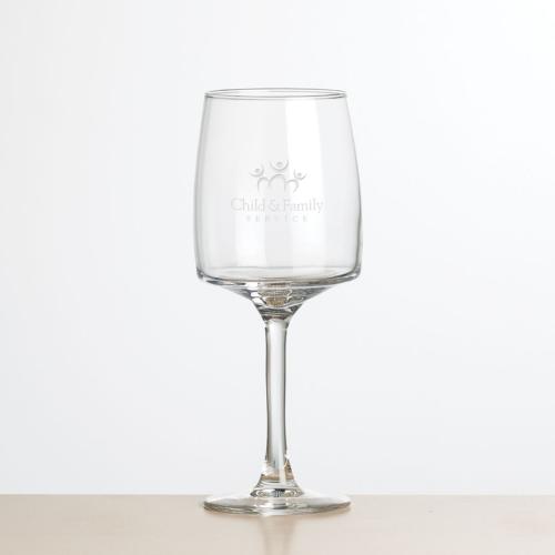 Corporate Recognition Gifts - Etched Barware - Wine Glasses - Cherwell Wine - Deep Etch 