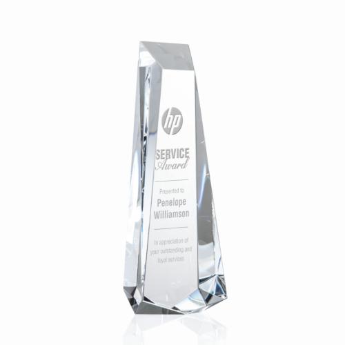 Corporate Awards - Crystal Awards - Crystal Pillar Awards - Rustern Obelisk Crystal Award