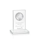 Brannigan Globe Clear Rectangle Crystal Award