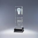 Luminosity Clear Optical Crystal Light Bulb Award