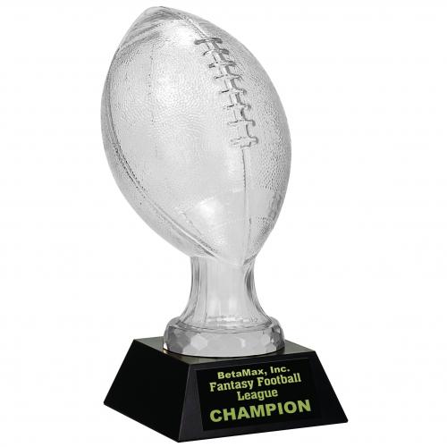 Corporate Awards - Marble & Granite Corporate Awards - Glass Football Trophy on Marble Base
