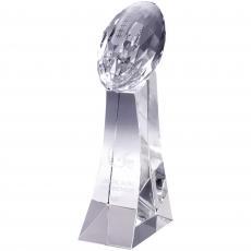 Employee Gifts - Optical Crystal Football Tower Trophy