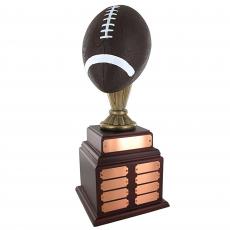 Employee Gifts - Pepetual 20'' Football Trophy with Multiple Plates