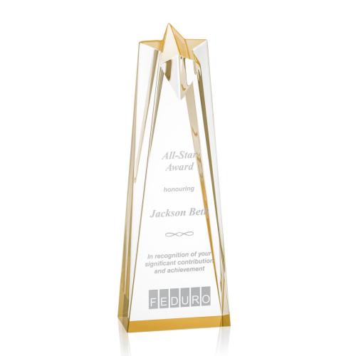 Corporate Awards - Rosina Star Gold Acrylic Award