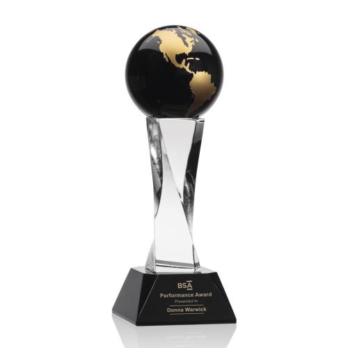 Corporate Awards - Crystal Awards - Globe Awards  - Langport Globe Black Award