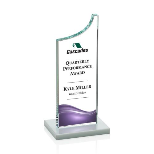 Corporate Awards - Eden Full Color White  Crystal Award