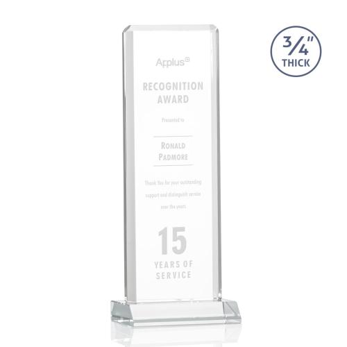 Corporate Awards - Southport Clear Rectangle Crystal Award