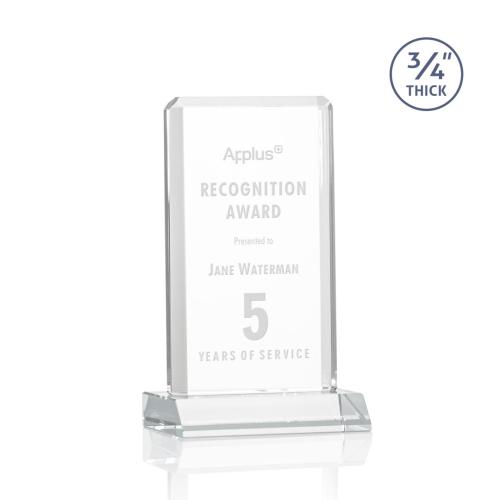 Corporate Awards - Southport Clear Rectangle Crystal Award